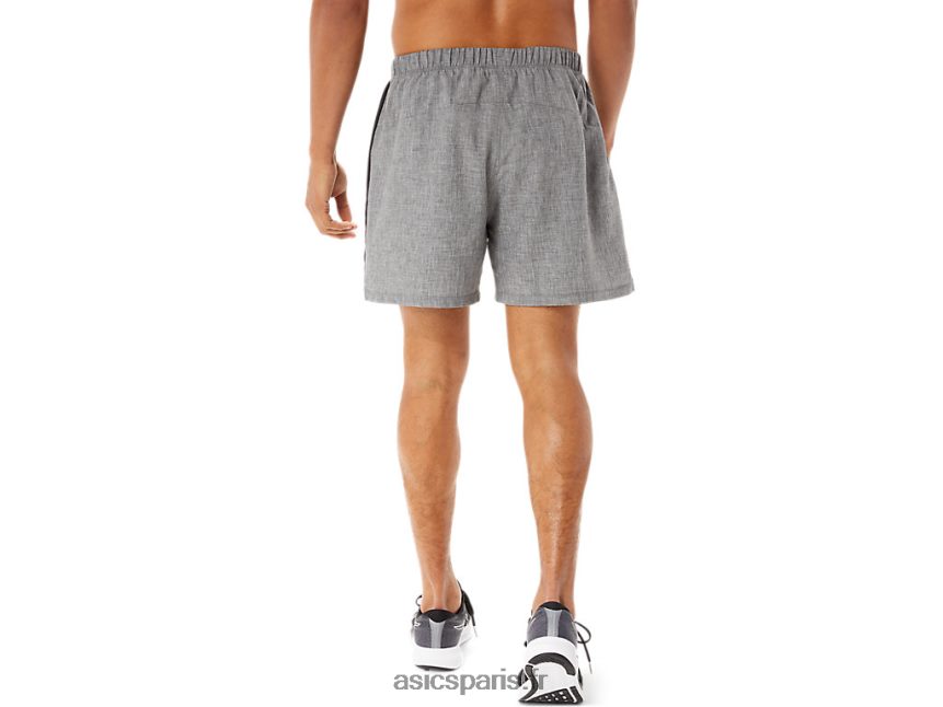 Hommes Asics prêt à l\'emploi 5 en bref BXL8B2974 gris foncé chiné/noir