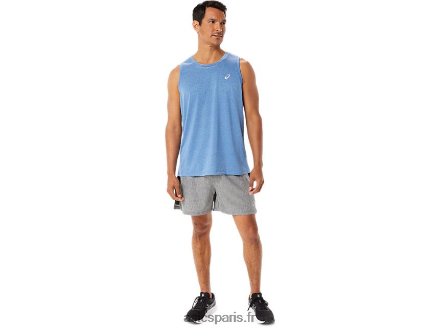 Hommes Asics prêt à l\'emploi 5 en bref BXL8B2974 gris foncé chiné/noir