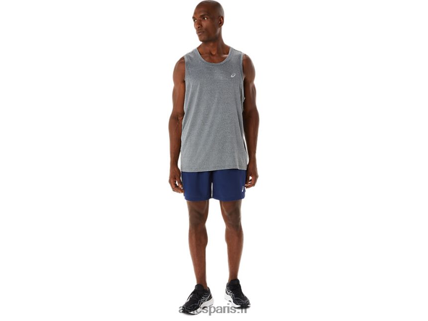 Hommes Asics prêt à l\'emploi 7po court BXL8B2207 Bleu indigo