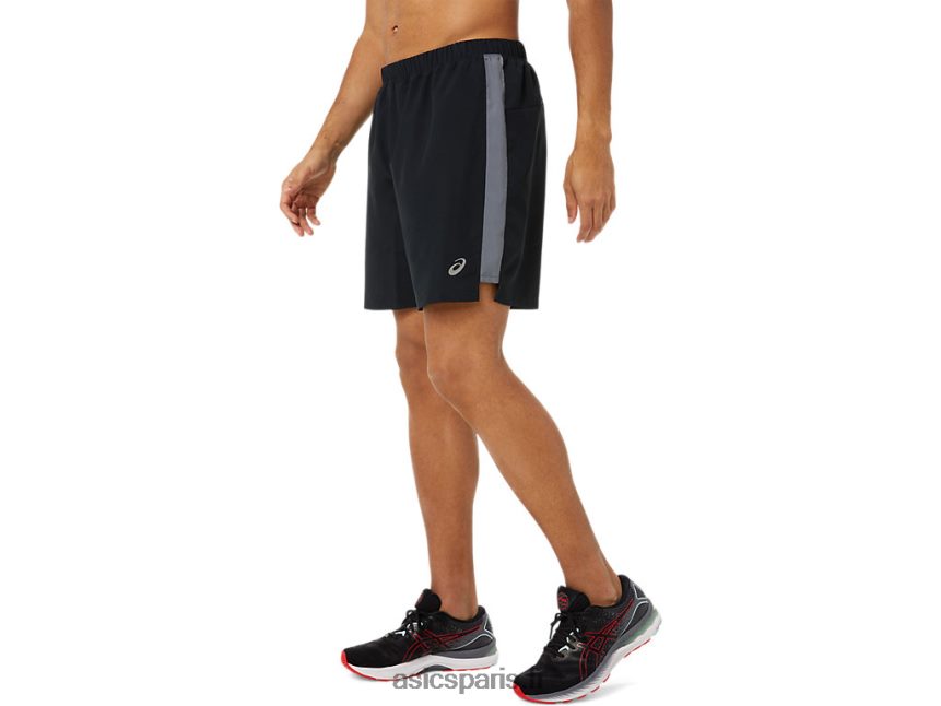 Hommes Asics prêt à l\'emploi 7po court BXL8B2917 performance noir