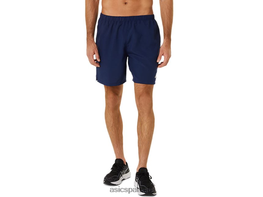 Hommes Asics prêt à l'emploi 9po court BXL8B2216 Bleu indigo