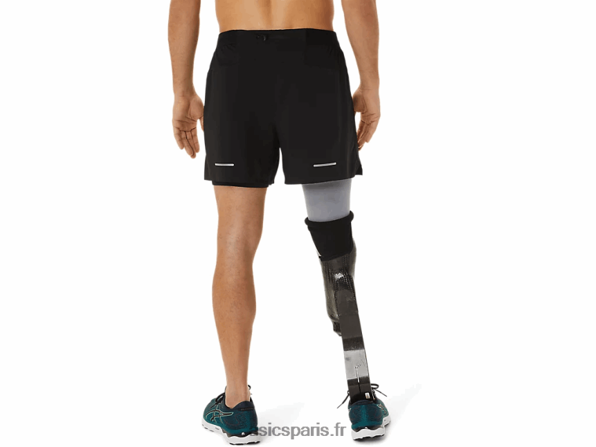 Hommes Asics route 2-n-1 5po court BXL8B21053 performance noir