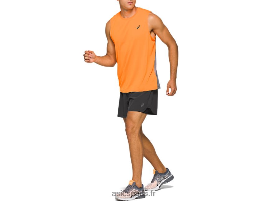 Hommes Asics route 2-n-1 5po court BXL8B21790 gris graphite