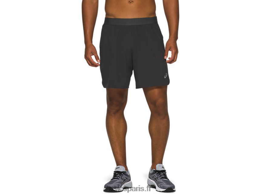 Hommes Asics route 2-n-1 7po court BXL8B22101 gris graphite