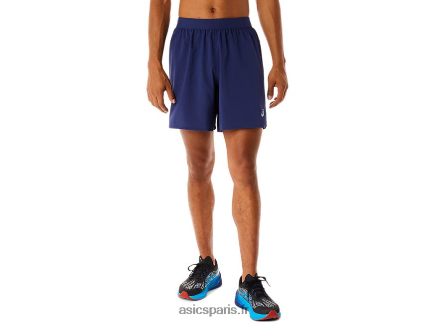 Hommes Asics route 2-n-1 7po court BXL8B2462 Bleu indigo