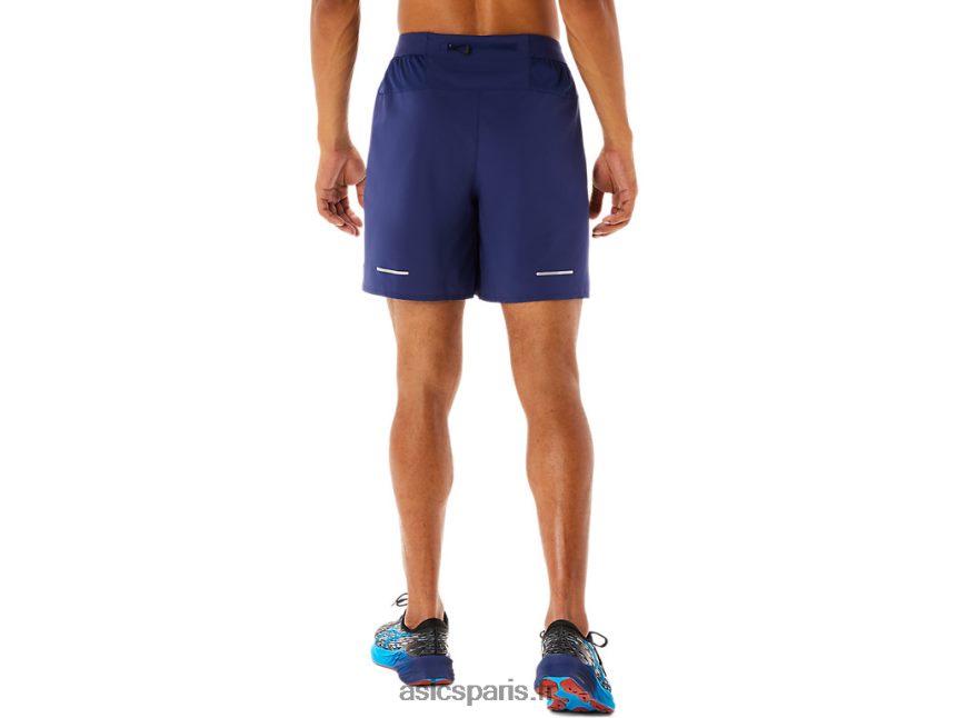 Hommes Asics route 2-n-1 7po court BXL8B2462 Bleu indigo