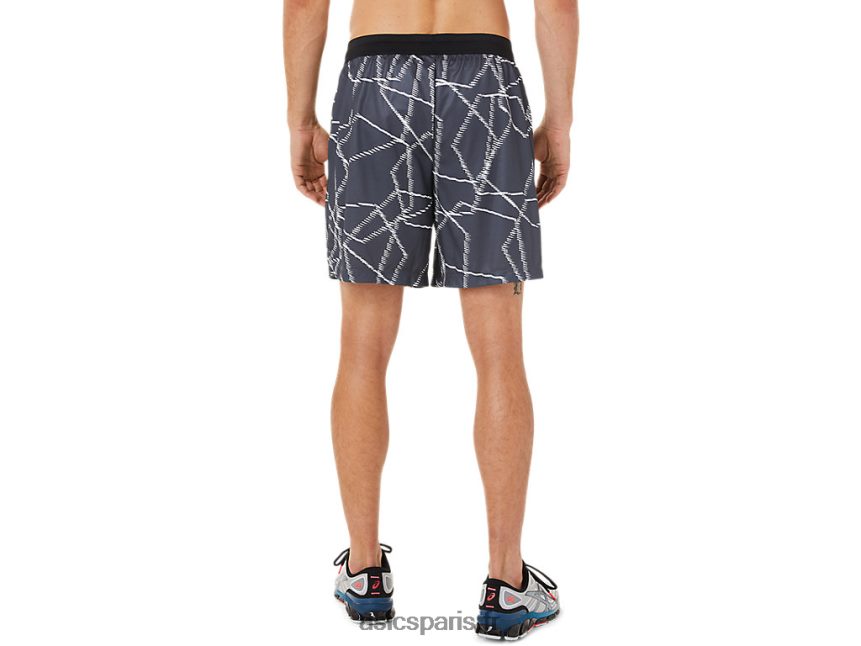 Hommes Asics short de saison à imprimé intégral BXL8B21436 transporteur gris