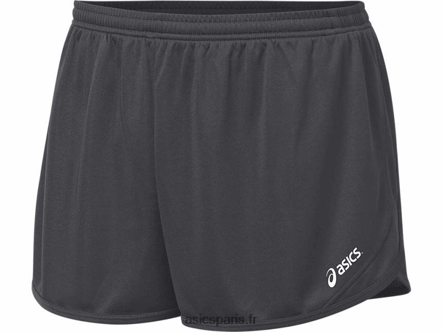 Hommes Asics short fendu rival ii 1/2 BXL8B2318 gris acier