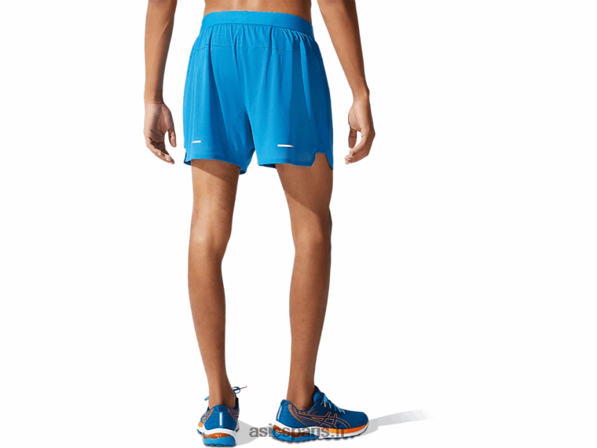 Hommes Asics ventiler 2-n-1 5po court BXL8B21911 reborn bleu/bleu français