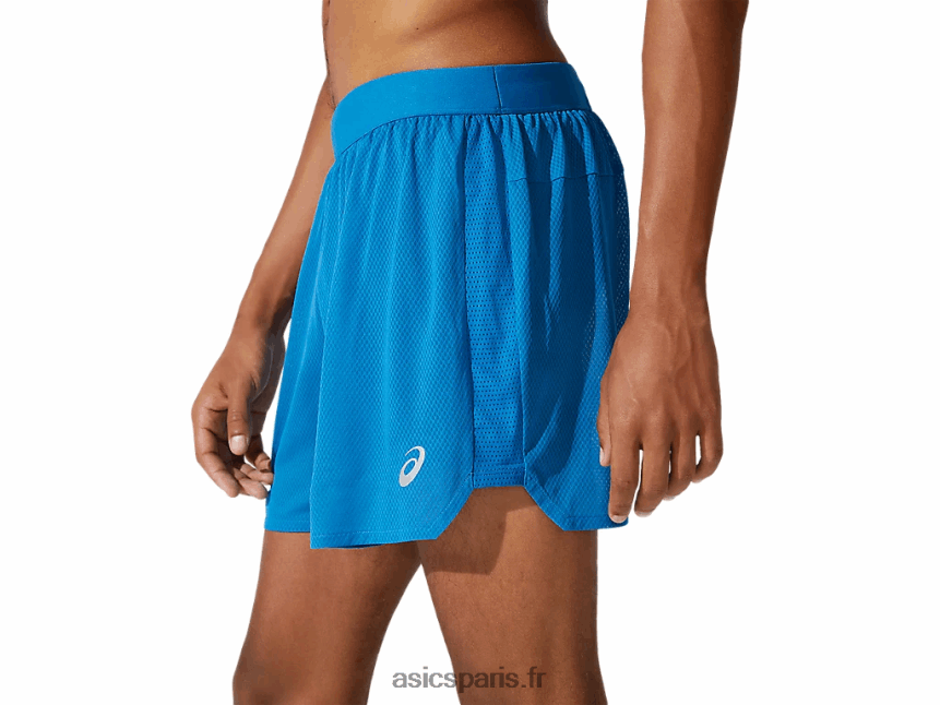 Hommes Asics ventiler 2-n-1 5po court BXL8B21911 reborn bleu/bleu français