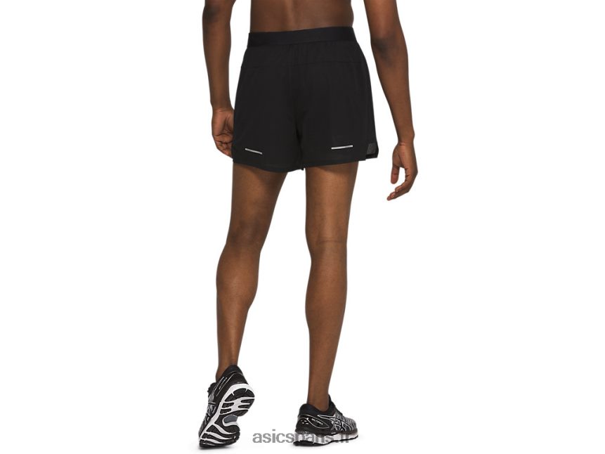 Hommes Asics ventiler 2-n-1 5po court BXL8B22085 performance noir