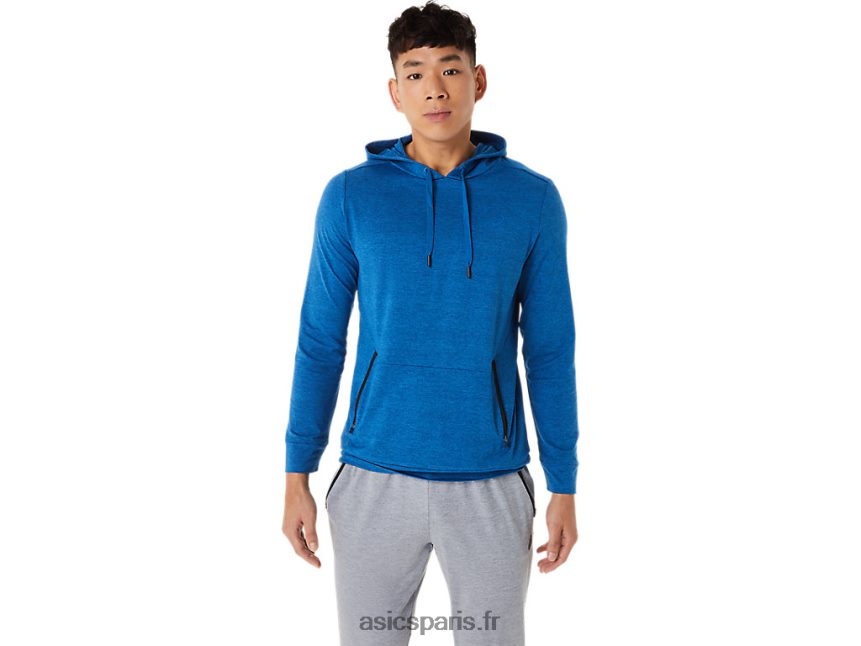 Hommes Asics sweat à capuche technique BXL8B21420 bruyère du lac