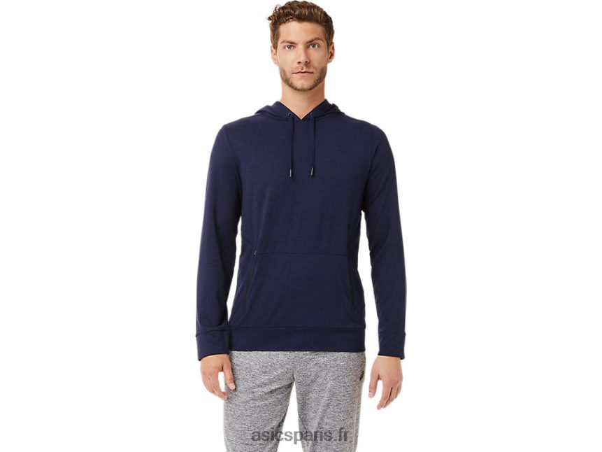 Hommes Asics sweat à capuche technique BXL8B22028 bruyère caban