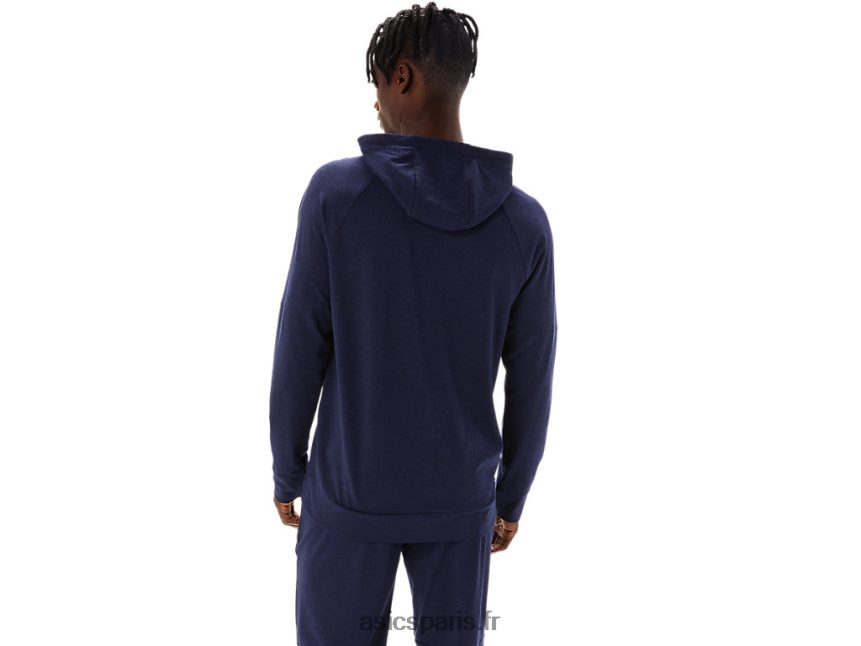 Hommes Asics sweat à capuche technique entièrement zippé BXL8B2867 caban/perf noir