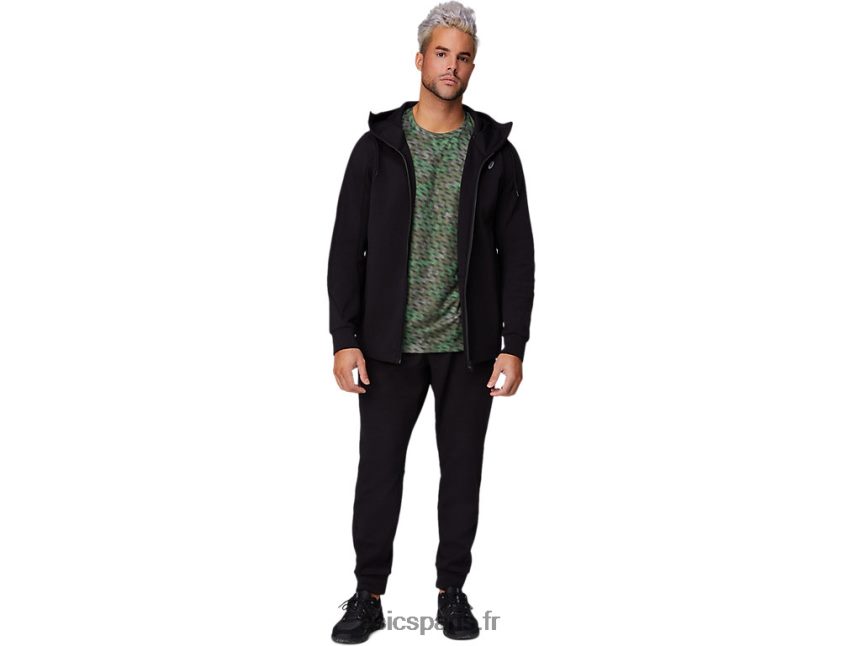 Hommes Asics sweat à capuche zippé Mobility BXL8B21679 performance noir