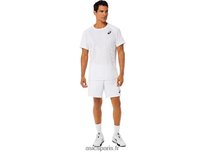 Hommes Asics assortir le haut à manches courtes BXL8B21522 blanc brillant