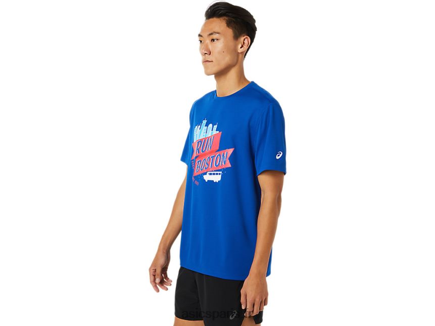 Hommes Asics bos ready-set manches courtes ii BXL8B21698 bleu