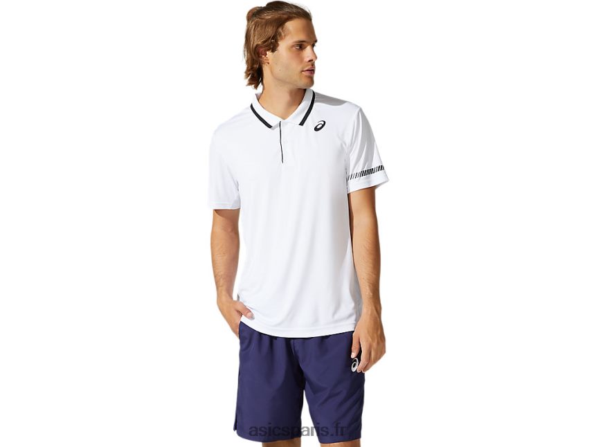 Hommes Asics chemise polo BXL8B21965 blanc brillant