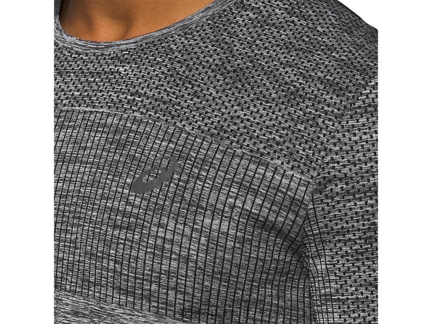 Hommes Asics course sans couture à manches longues BXL8B22048 performance noir