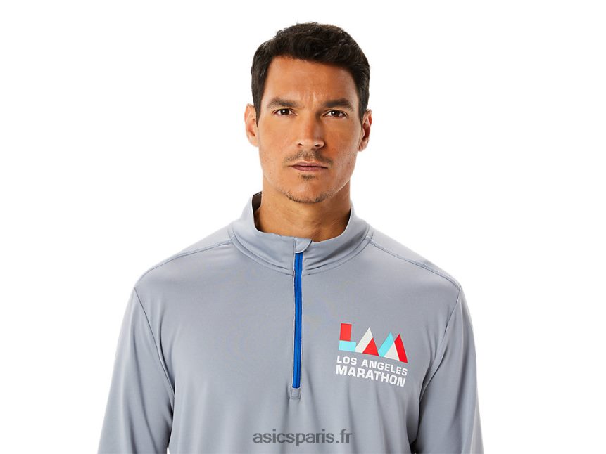 Hommes Asics demi-fermeture éclair prête à l\'emploi BXL8B21340 plaques de roche/lake drive