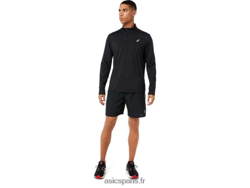 Hommes Asics demi-zip prêt à l\'emploi BXL8B21389 performance noir