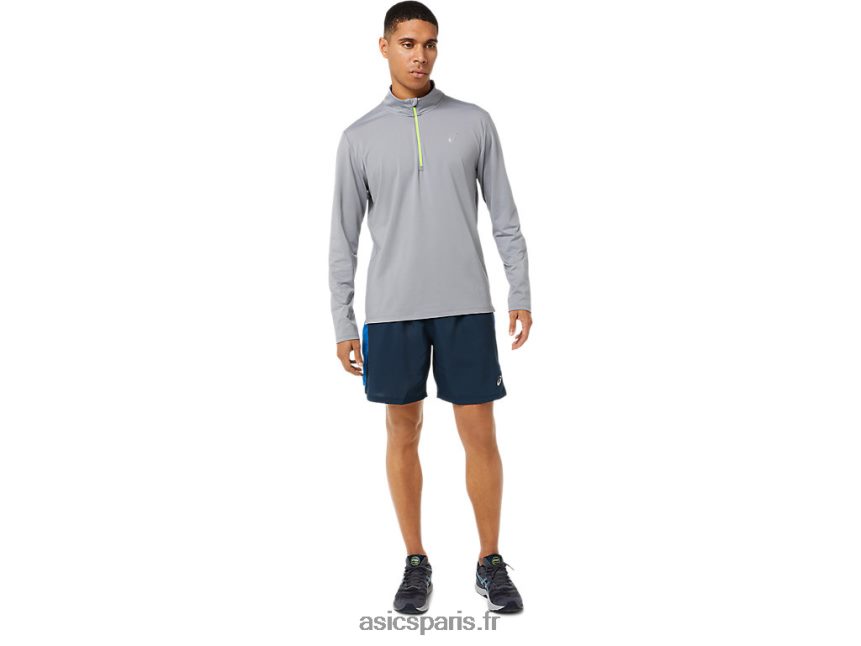 Hommes Asics demi-zip prêt à l\'emploi BXL8B21398 plaques de roche/lake drive