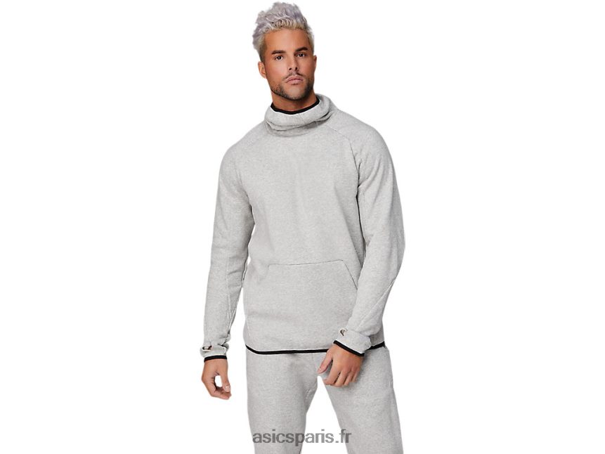 Hommes Asics dessus thermique BXL8B21636 gris piémont chiné