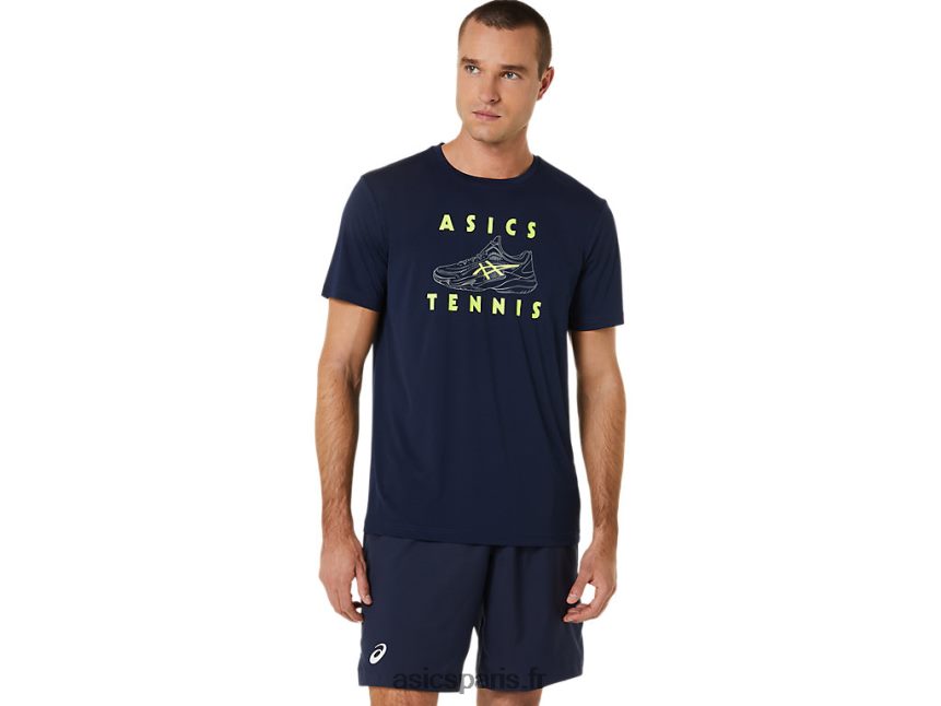 Hommes Asics escarpins t-shirt graphique BXL8B2520 minuit