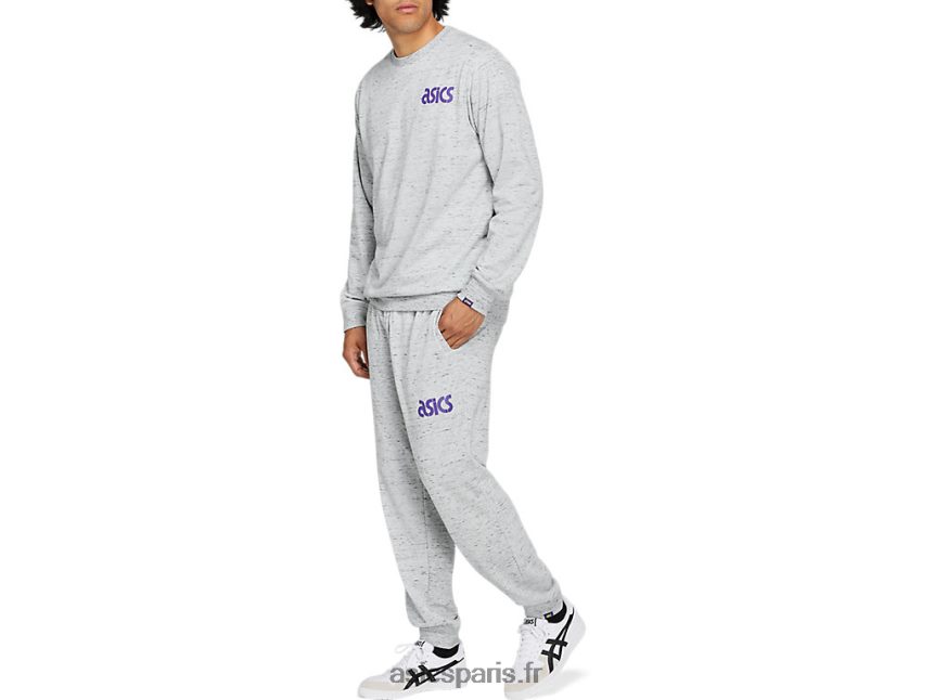 Hommes Asics ft à l\'équipage gpx BXL8B2325 gris piémont chiné