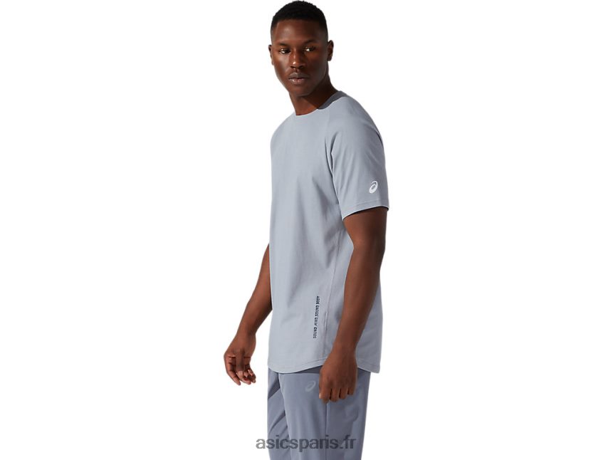 Hommes Asics haut d\'entraînement smsb à manches courtes BXL8B21991 plaque de roche