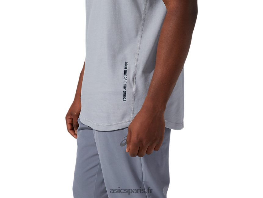 Hommes Asics haut d\'entraînement smsb à manches courtes BXL8B21991 plaque de roche
