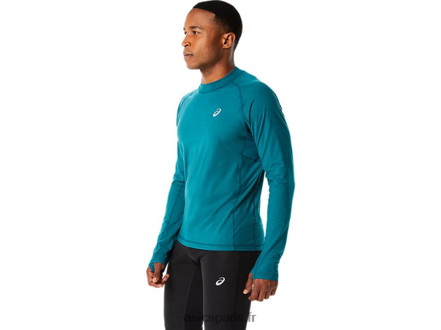 Hommes Asics haut d\'hiver à manches longues BXL8B2854 pin velours