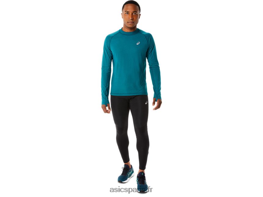 Hommes Asics haut d\'hiver à manches longues BXL8B2854 pin velours