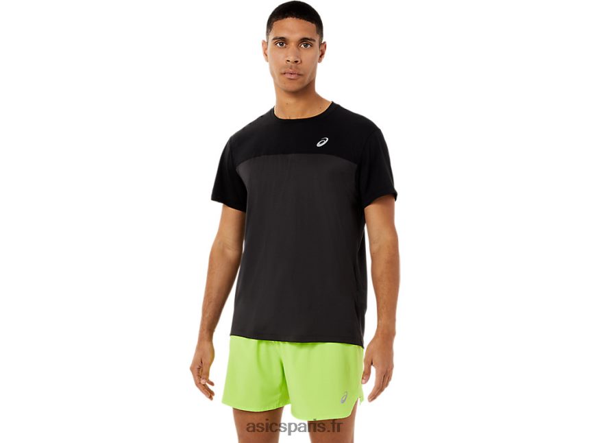 Hommes Asics haut de course à manches courtes BXL8B21396 performance noir/gris graphite
