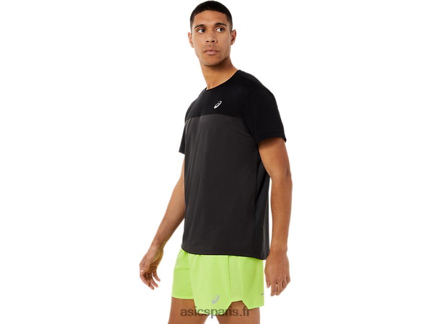 Hommes Asics haut de course à manches courtes BXL8B21396 performance noir/gris graphite