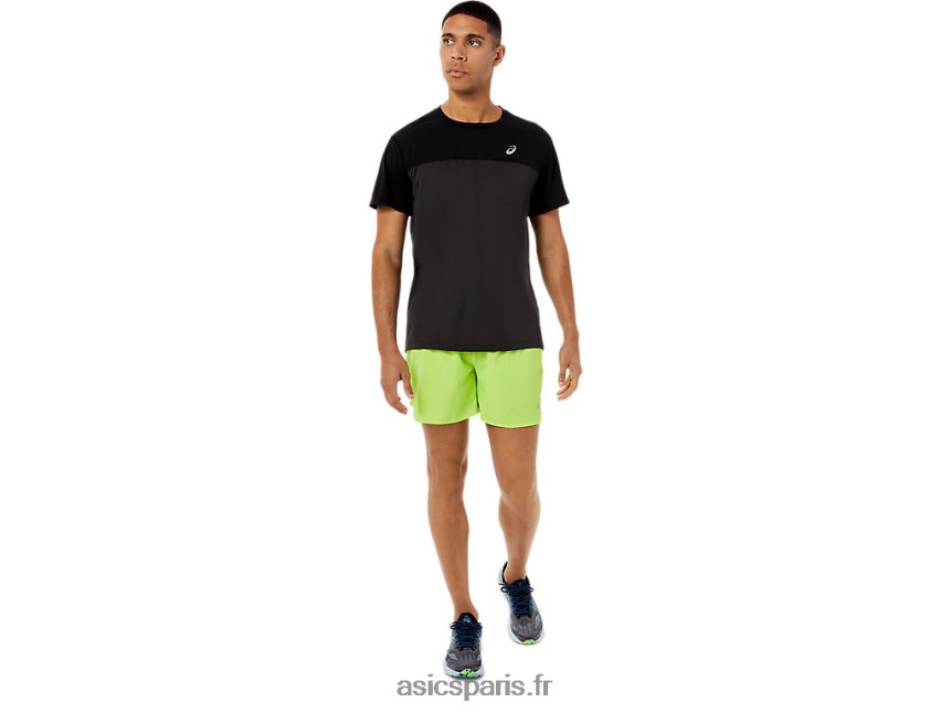 Hommes Asics haut de course à manches courtes BXL8B21396 performance noir/gris graphite