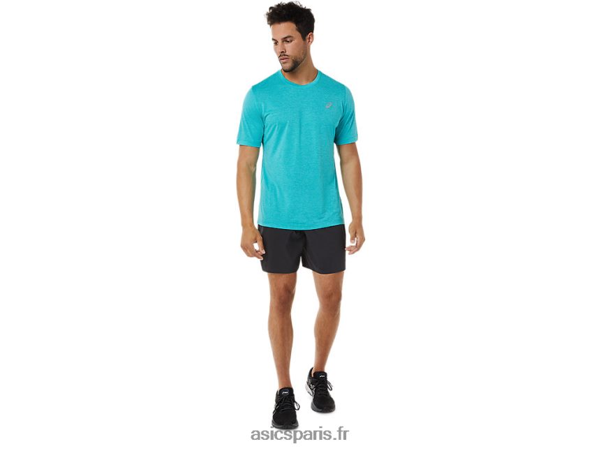 Hommes Asics haut de performance à manches courtes BXL8B2892 techno cyan