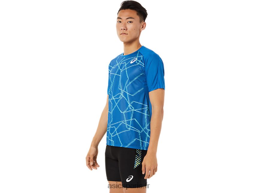 Hommes Asics haut léger à manches courtes BXL8B21443 lecteur de lac