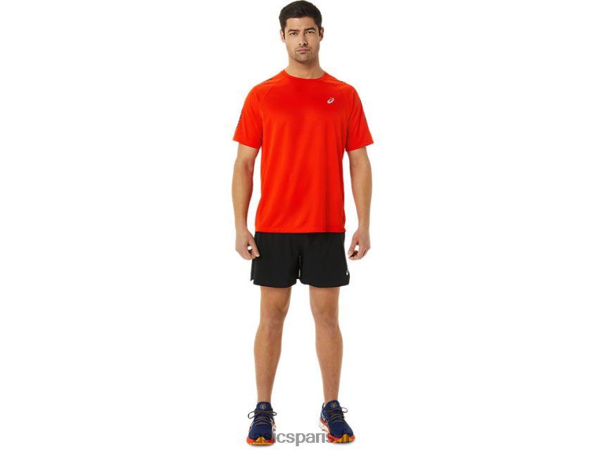 Hommes Asics haut à manches courtes Icon BXL8B21048 tomate cerise/noir performance
