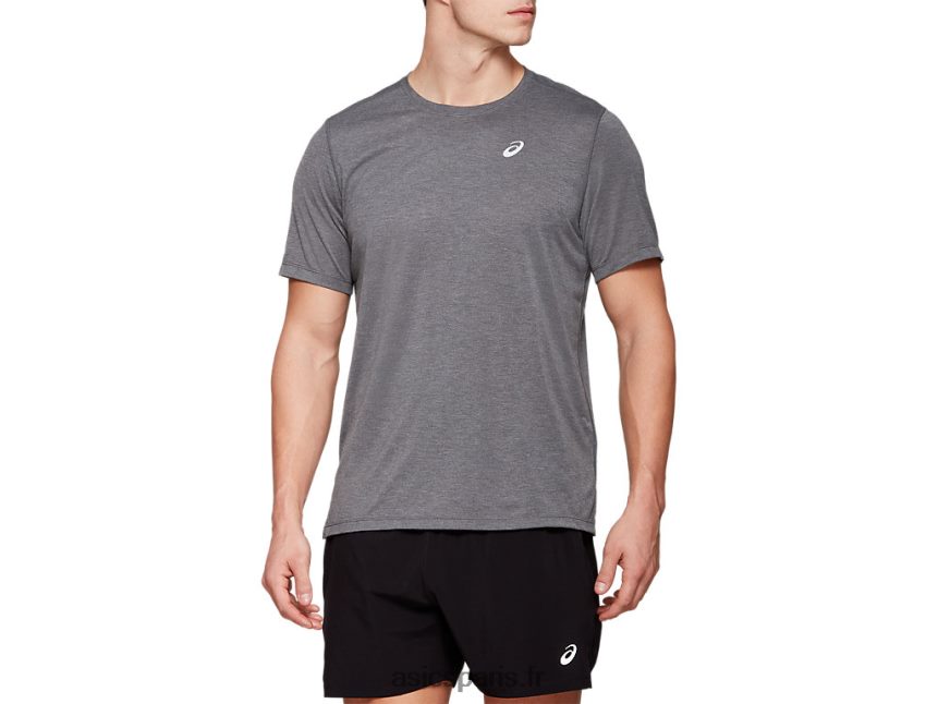 Hommes Asics haut à manches courtes dorai BXL8B22122 chiné gris foncé