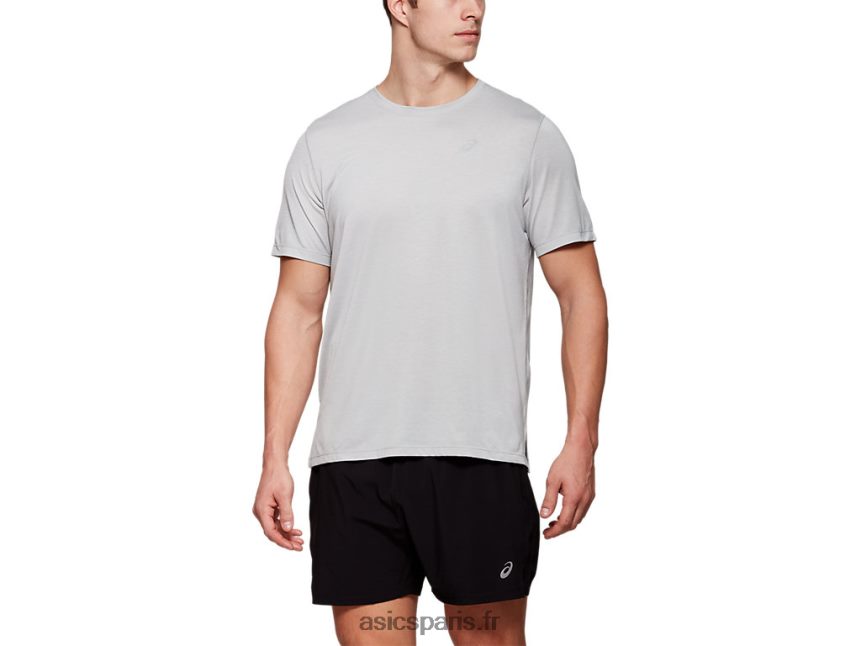 Hommes Asics haut à manches courtes dorai BXL8B22123 gris clair chiné