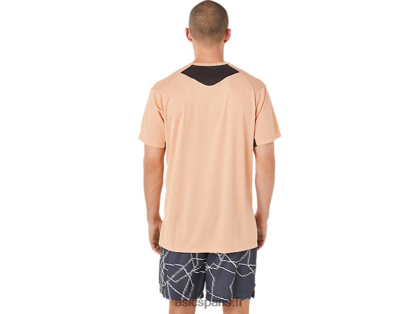 Hommes Asics haut à manches courtes à imprimé gel-cool BXL8B21452 bruyère des dunes d\'été