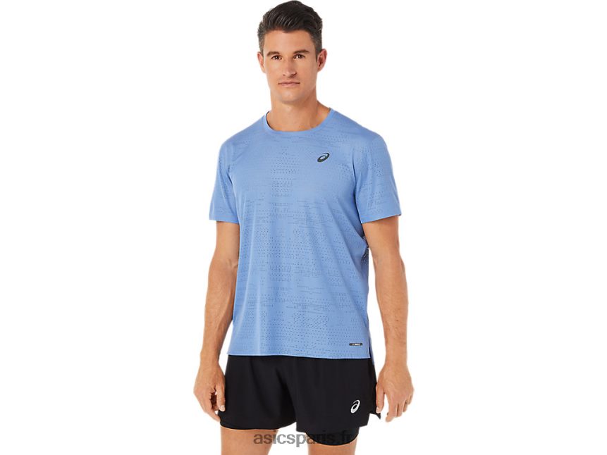 Hommes Asics haut à manches courtes ventilé actibreeze BXL8B21325 harmonie bleue