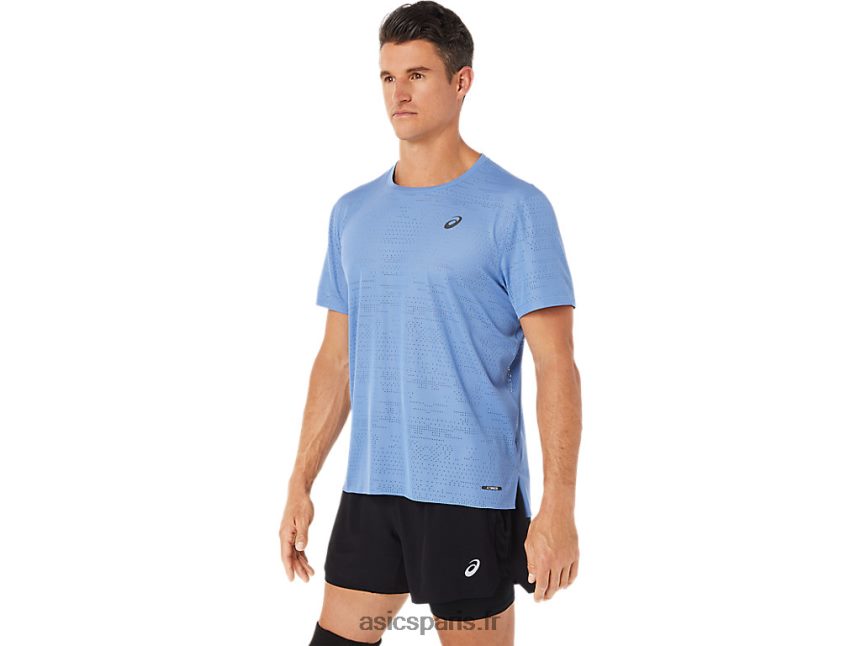 Hommes Asics haut à manches courtes ventilé actibreeze BXL8B21325 harmonie bleue