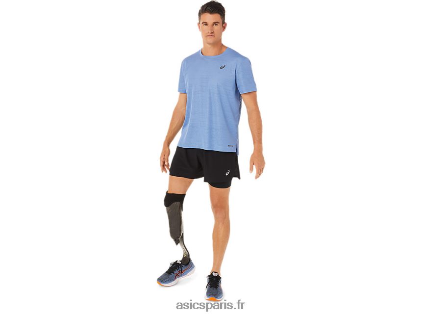 Hommes Asics haut à manches courtes ventilé actibreeze BXL8B21325 harmonie bleue