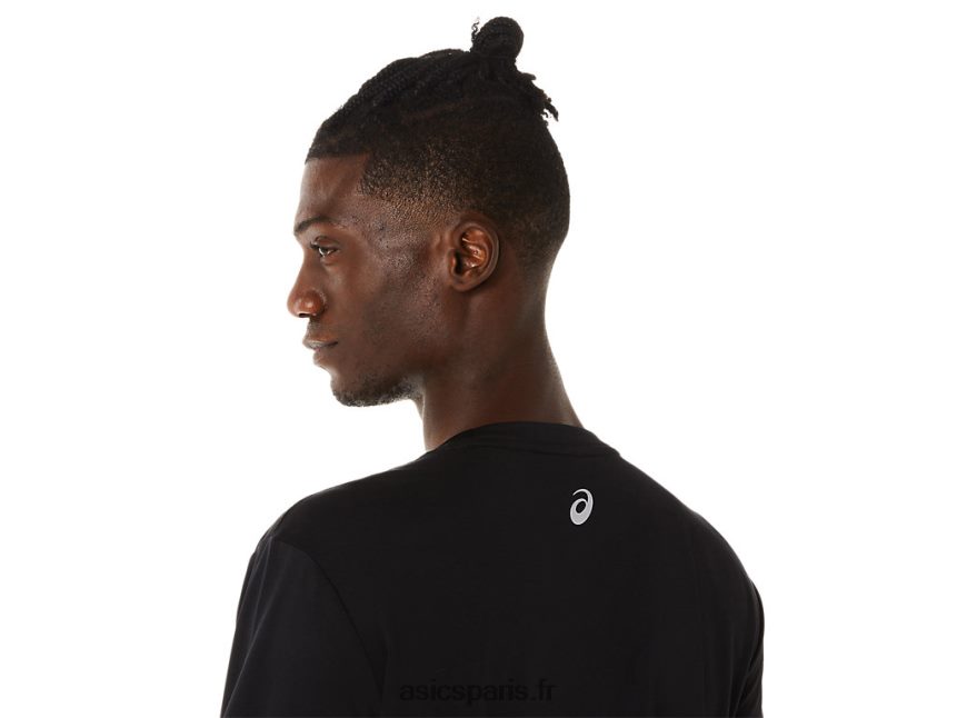 Hommes Asics haut à manches longues avec logo fujitrail BXL8B2508 performance noir