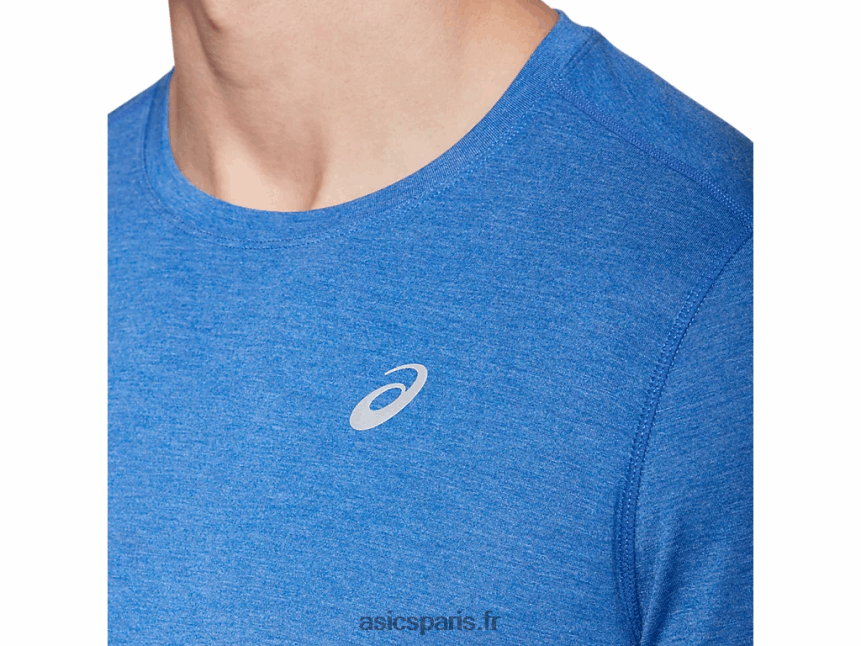 Hommes Asics haut à manches longues dorai BXL8B22093 bruyère bleue