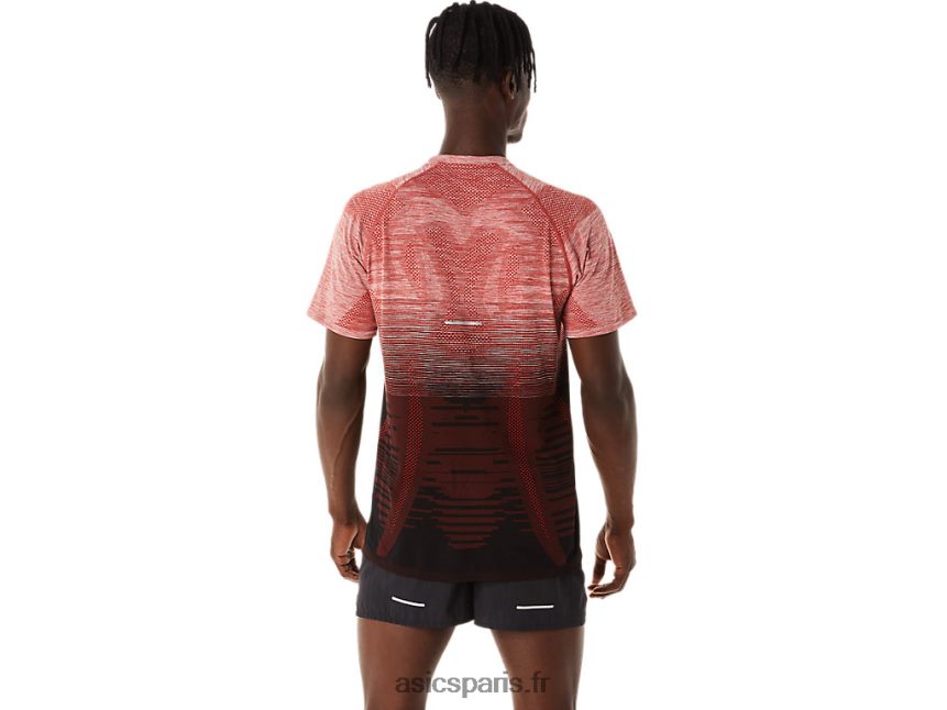 Hommes Asics haut sans couture à manches courtes BXL8B2119 performance noir/épice latte