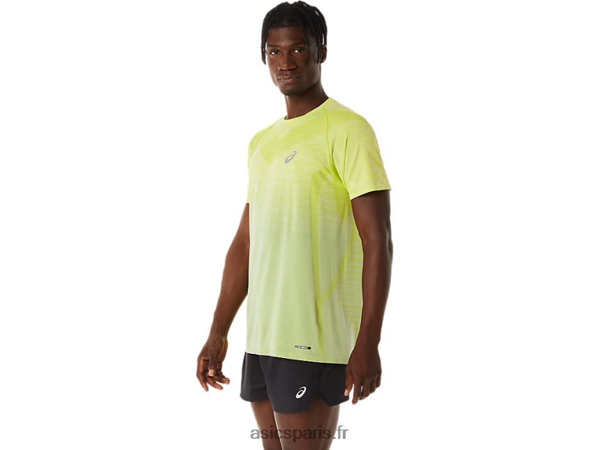 Hommes Asics haut sans couture à manches courtes BXL8B227 zeste léger de sauge/citron vert