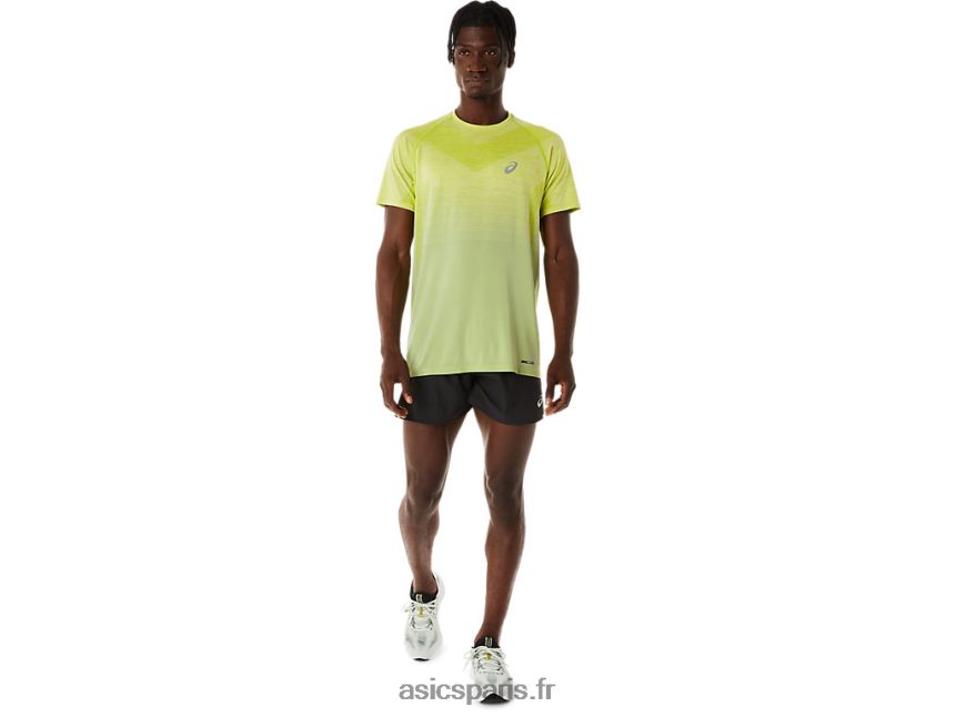 Hommes Asics haut sans couture à manches courtes BXL8B227 zeste léger de sauge/citron vert